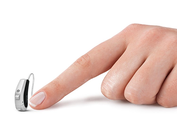 Hearing aid device close-up