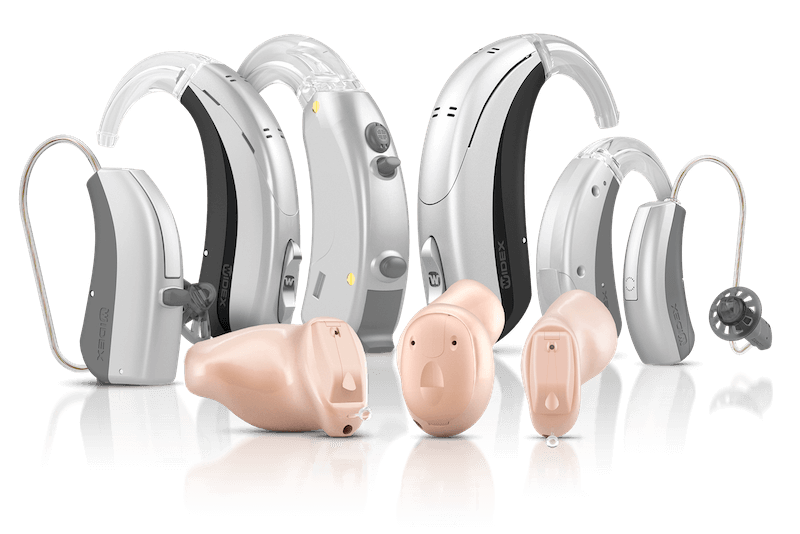 Range of hearing aid styles